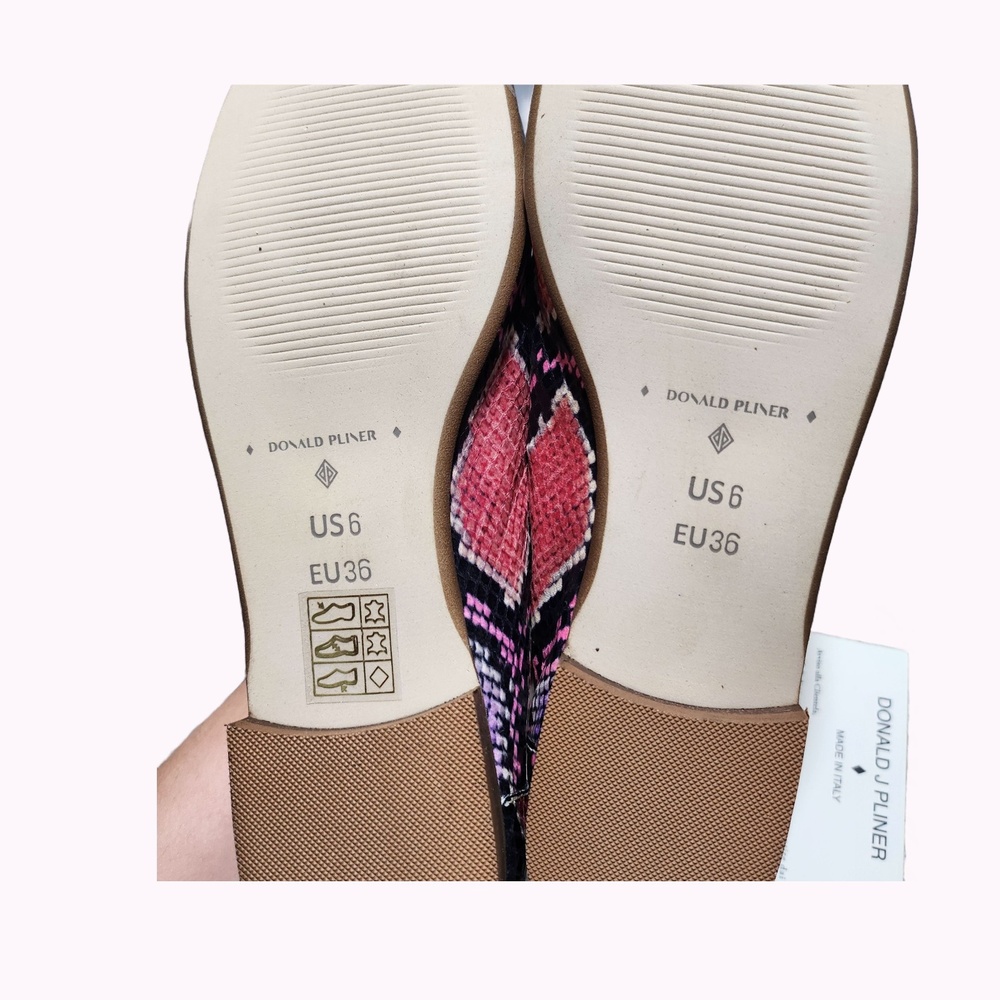 Donald J Pliner Nolin Womens Snake Mini Viper Leather Loafers Size 6 - Picture 3 of 3